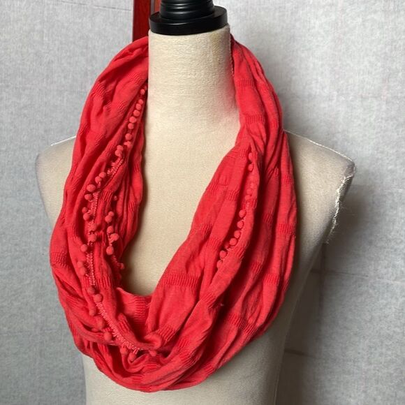 J. Crew Coral Colored Women's Infinity Scarf (One Size) - Picture 7 of 9